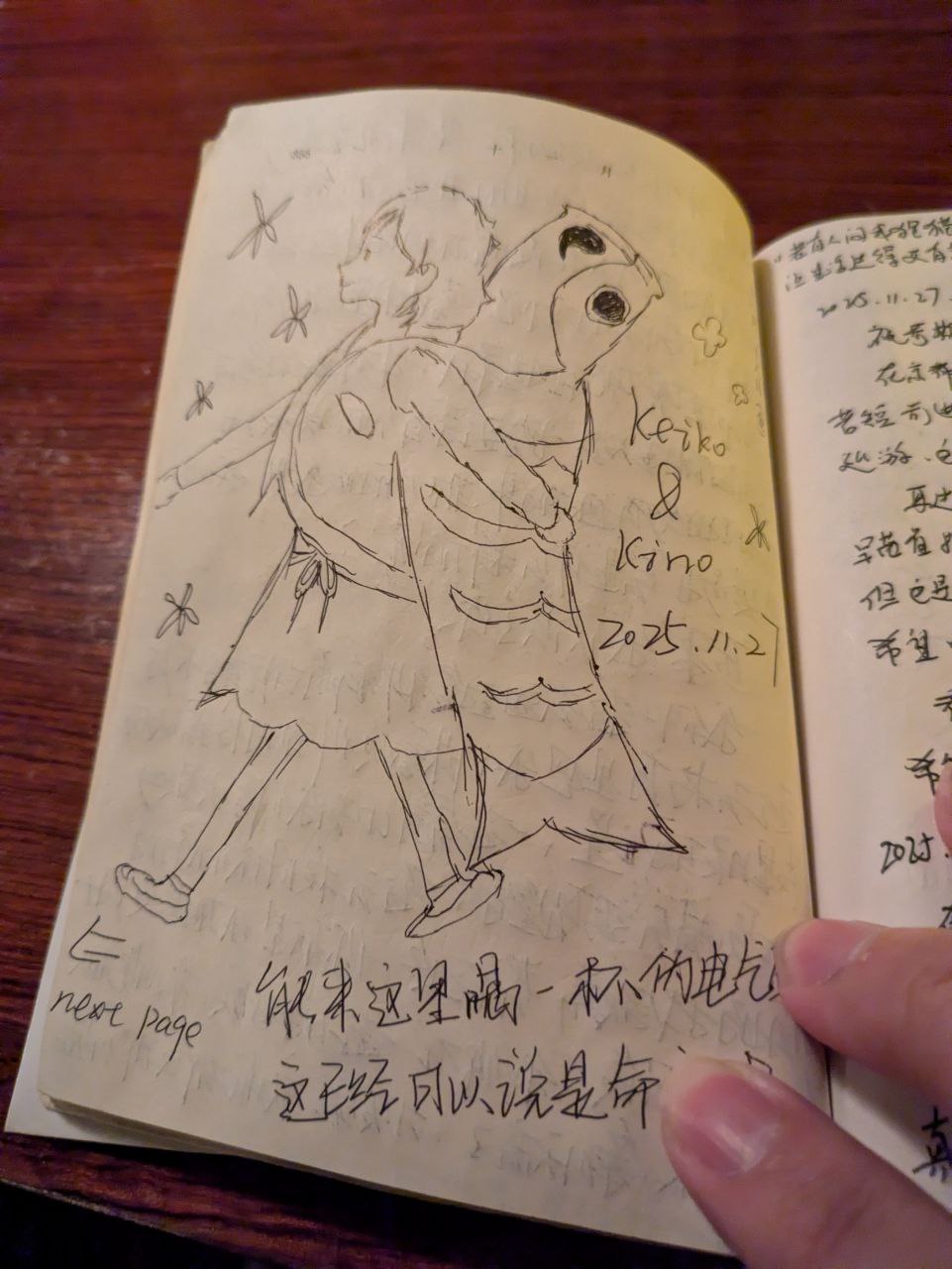 Figure 31: 可爱的粉丝留言簿，背面写了很长的故事